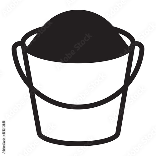 pail glyph icon