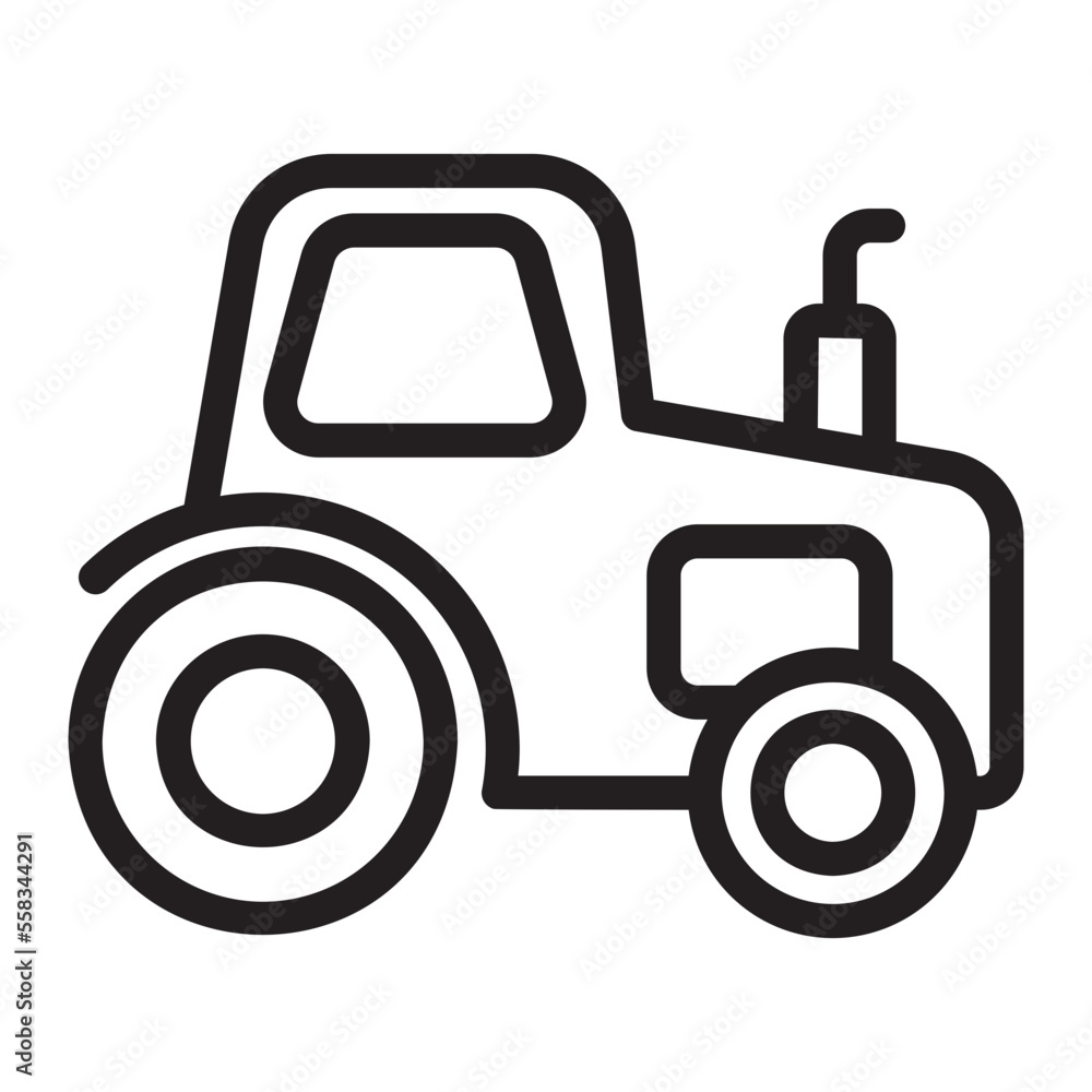tractor line icon tractor line icon