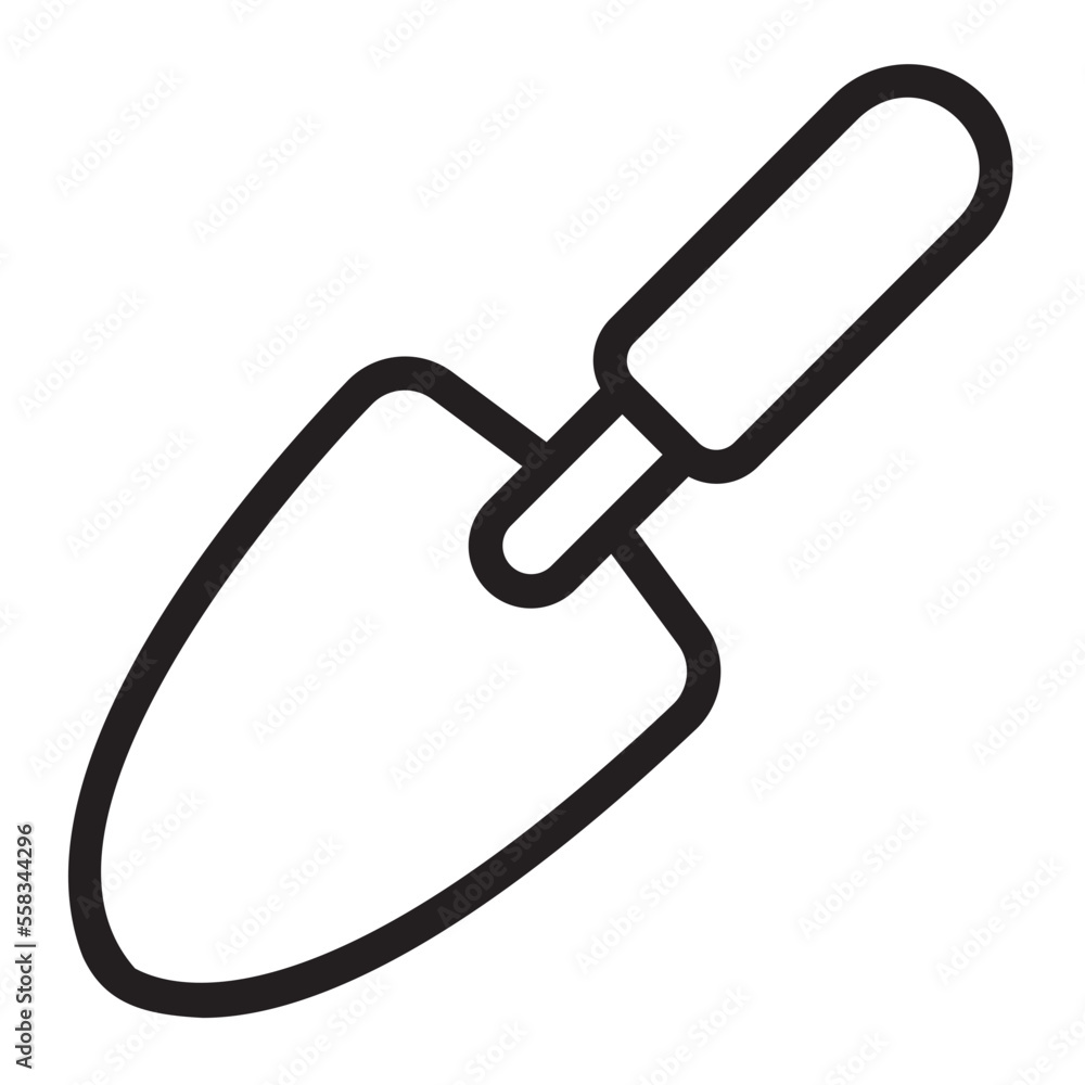 trowel line icon trowel line icon