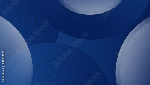 Fototapeta Naklejka Na Ścianę i Meble -  Abstract dark blue geometric shapes geometric light wave curve line shape with futuristic concept presentation background