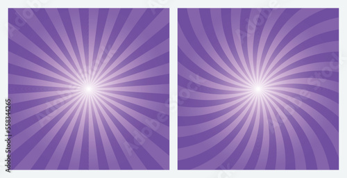 Blue abstract sunburst pattern background set. Cadet blue radial and swirl retro style background  in pop art style.