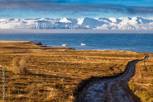Bild auf Leinwand Autumn landscape near Husavik, Iceland