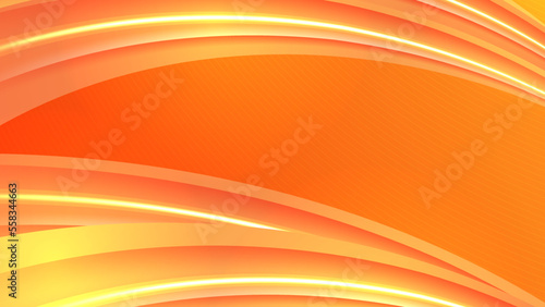 Modern orange geometric shapes corporate abstract technology background. Vector abstract graphic design banner pattern presentation background web template.
