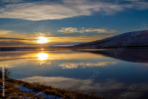 Wallpaper Mural Autumn evening corners of Lake Myvatn in the north of Iceland Torontodigital.ca