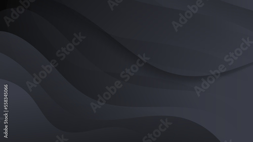 Abstract black geometric shapes light silver technology background vector. Modern diagonal presentation background.