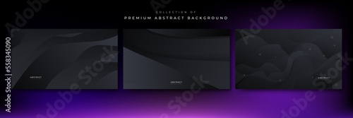 Minimal black geometric shapes abstract modern background design. Design for poster, template on web, backdrop, banner, brochure, website, flyer, landing page, presentation, certificate, and webinar