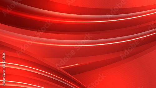 Modern red geometric shapes 3d abstract technology background. Vector abstract graphic design banner pattern presentation background web template.
