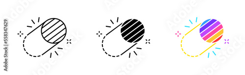 Power button line icon. Turn, on, off, reset, slider, device, phone, computer, start, switch, shut down. Technology concept. Vector icon in line, black and colorful style on white background