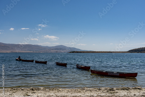  Chain of boats on Lake Sevan © YUlYA