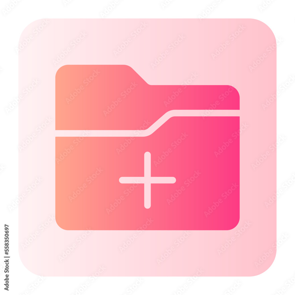 Obraz premium add file gradient icon