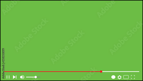Live video streaming chroma key player frame template, broadcasting vector illustration