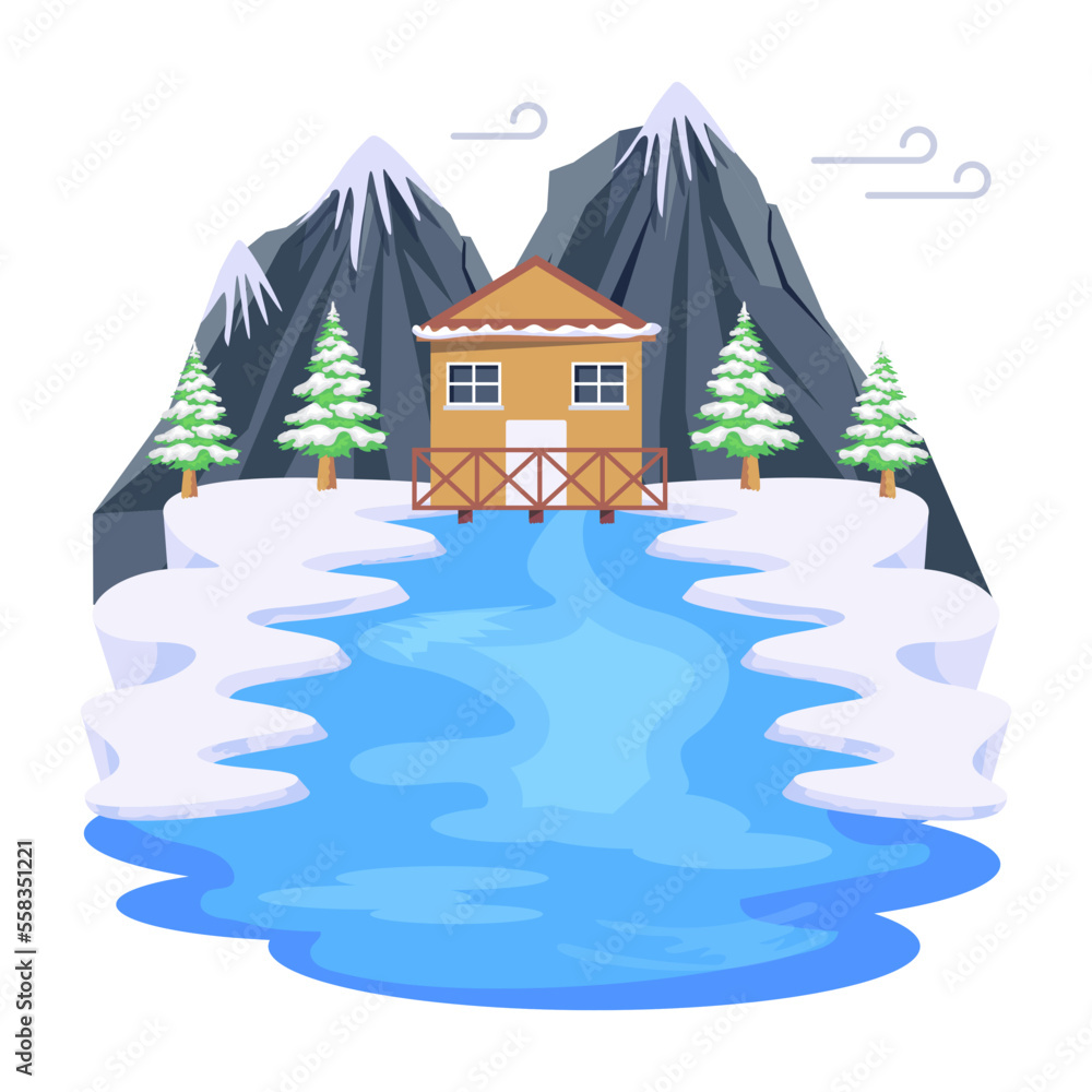 Naklejka premium Winter Landscape 