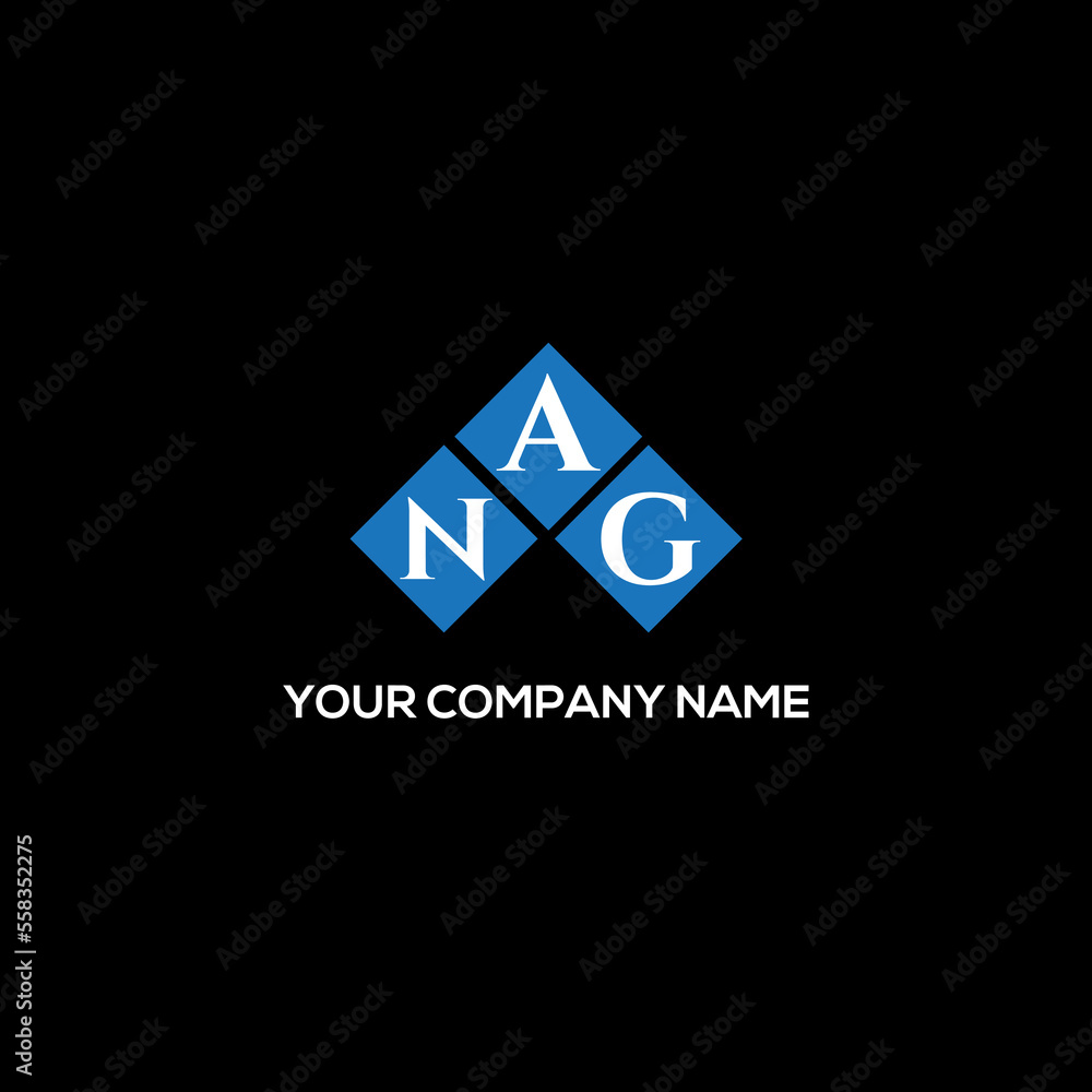 Fototapeta premium NAG letter logo design on BLACK background. NAG creative initials letter logo concept. NAG letter design.