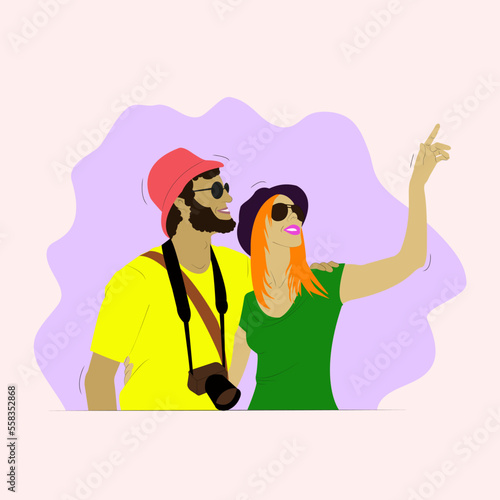 characters tourists couple