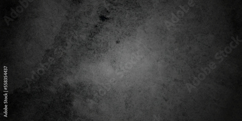 Dark black stone wall grunge backdrop texture background. monochrome slate grunge concrete wall black backdrop vintage marbled textured border background.