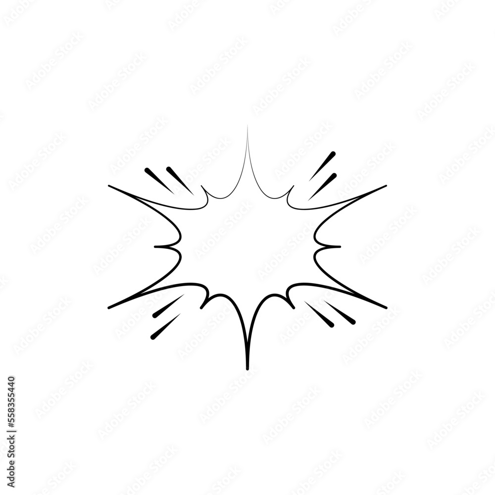 Comic Speech Bubble icon vector Comic Speech Bubble icon vector