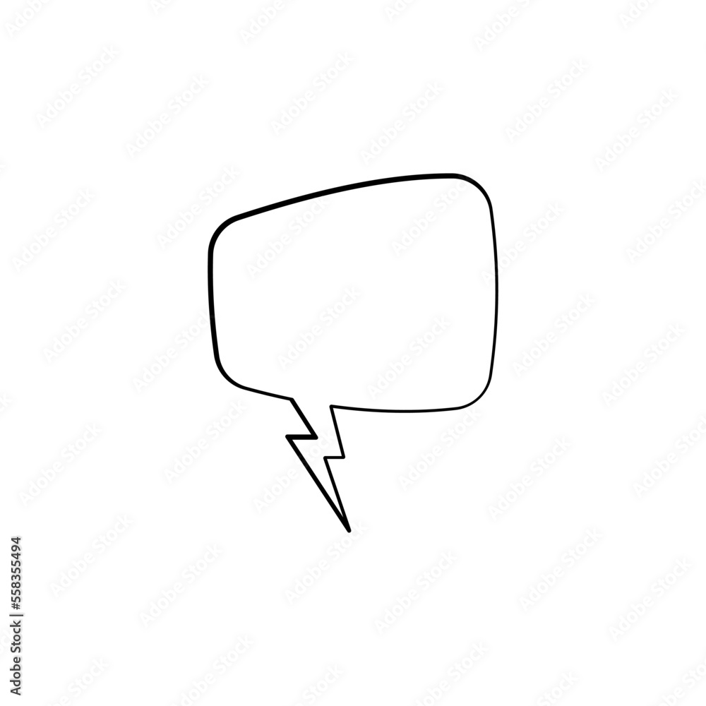 Comic Speech Bubble icon vector Comic Speech Bubble icon vector