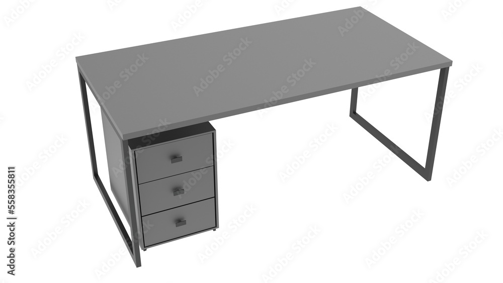 office table top view without shadow 3d render office table top view without shadow 3d render