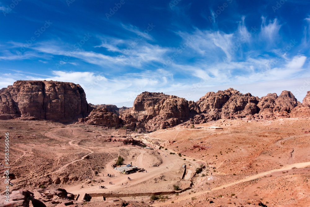 Fototapeta premium Petra valley general view,Jordan
