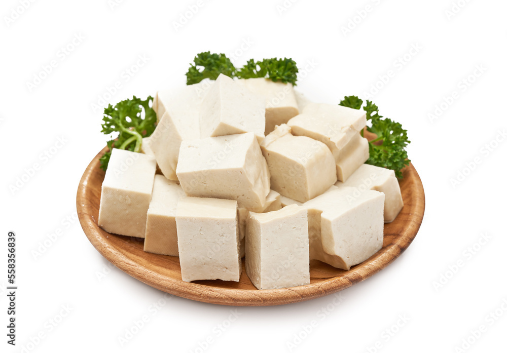 pile of white cube Tofu in wood plate isolated on white background. fresh white cube tofu isolated on background. heap of white cube tofu isolated on background pile of white cube Tofu in wood plate isolated on white background. fresh white cube tofu isolated on background. heap of white cube tofu isolated on background
