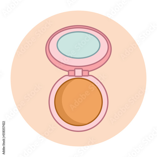 Face powder makeup design. Vector illustrations for prints, stickers, invitation cards, web design, blogs, social media, and more.