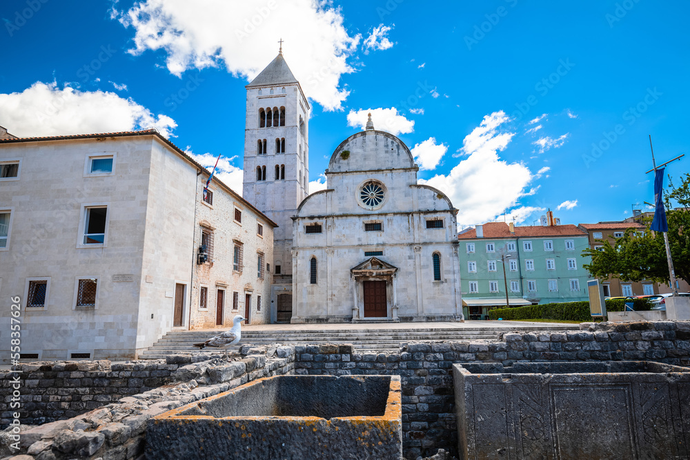 Zadar historic church on old Forum square
