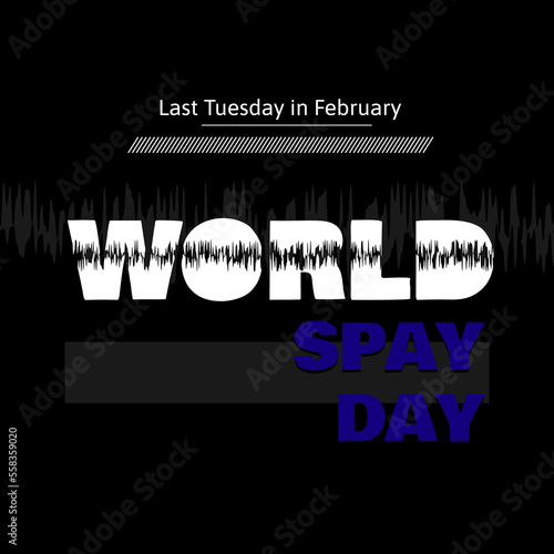 World Spay Day. Suitable for greeting card poster and banner