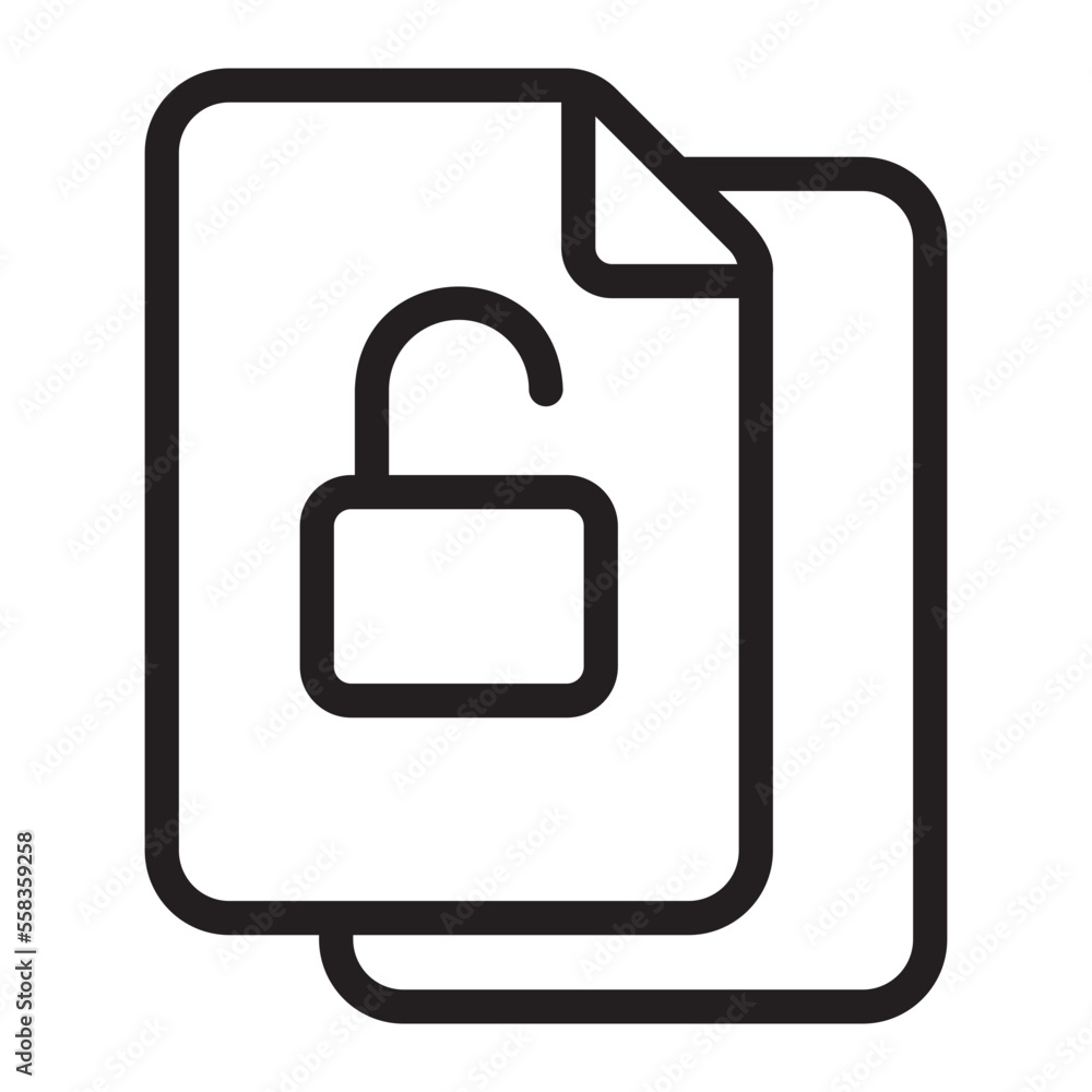 unlock line icon unlock line icon
