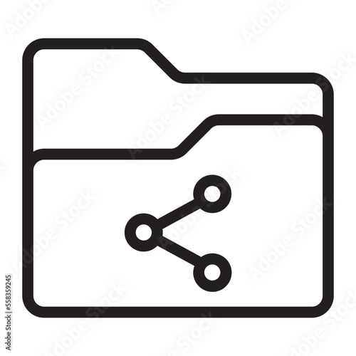 shared folder line icon