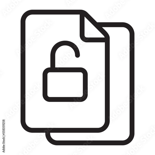 unlock line icon
