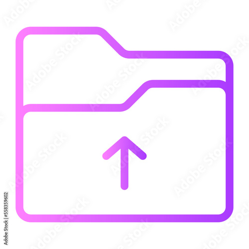 upload folder gradient icon