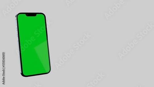 Creative animated smartphone mockup with chromakey screen. Video suitable for app or vebsite promotion.