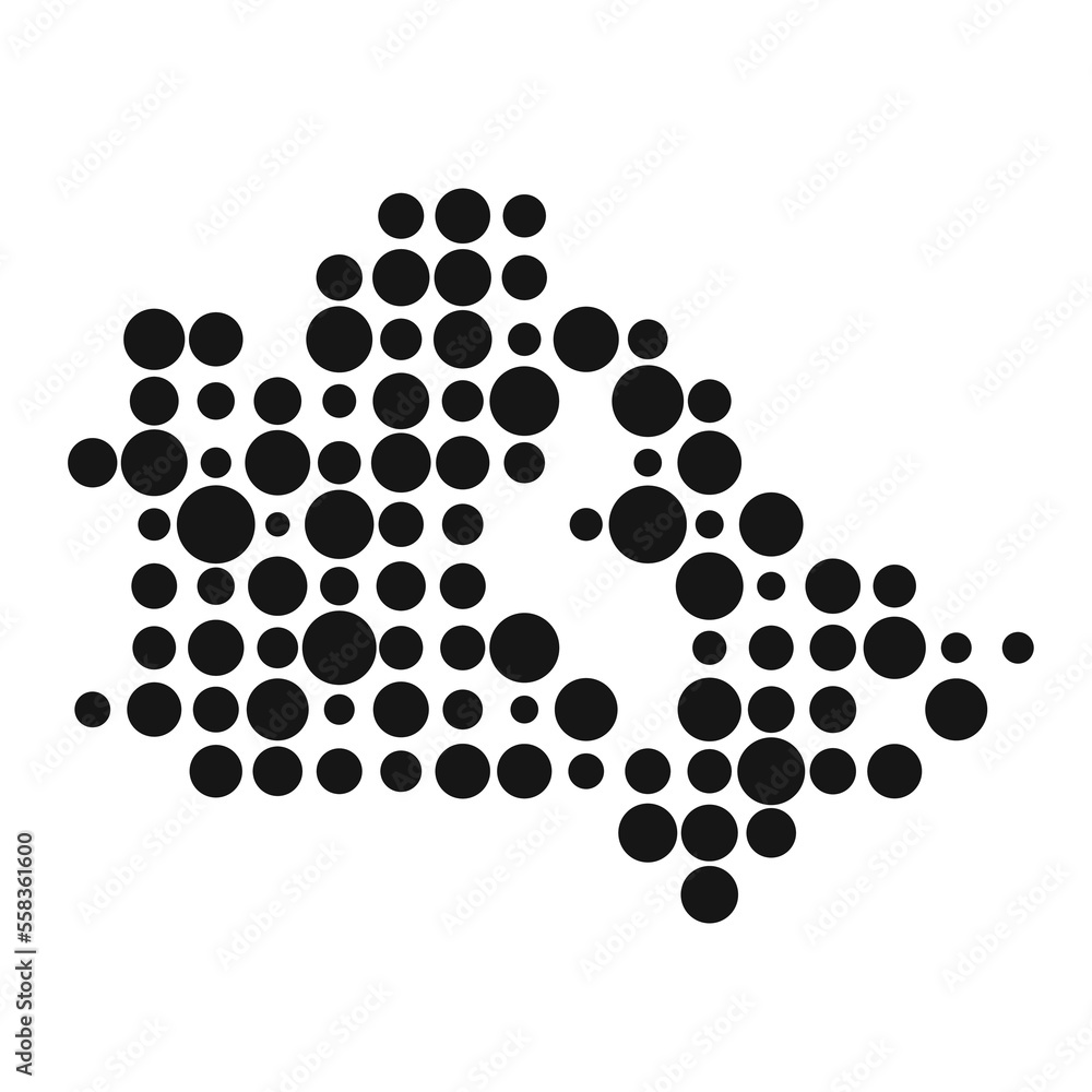 Canada Silhouette Pixelated pattern map illustration Canada Silhouette Pixelated pattern map illustration