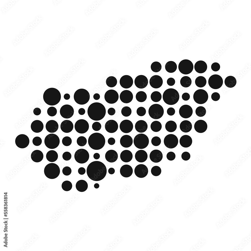 Hungary Silhouette Pixelated pattern map illustration Hungary Silhouette Pixelated pattern map illustration