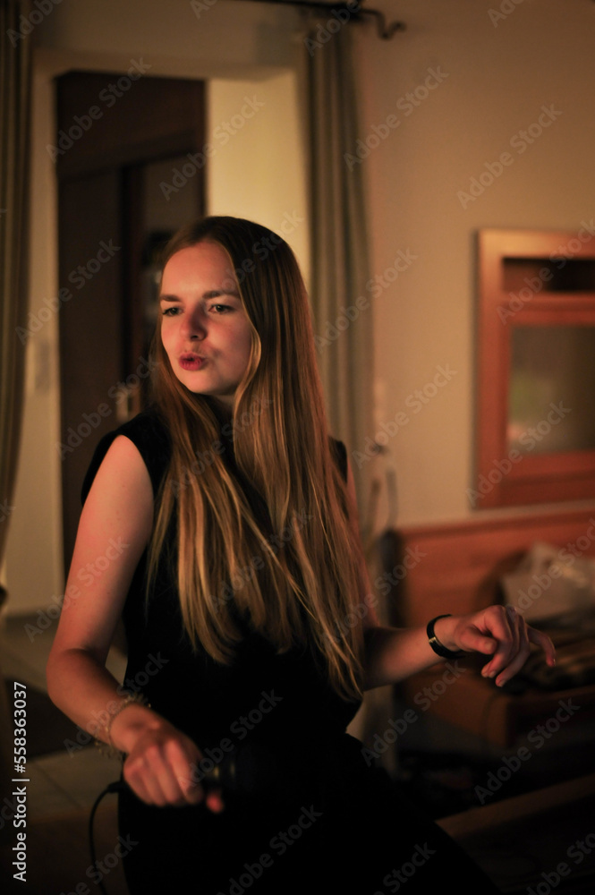 funny cool girls friends at home karaoke party funny cool girls friends at home karaoke party