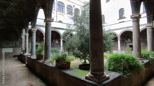 Napoli - Panoramica del complesso monumentale di Santa Maria La Nova dal chiostro piccolo
