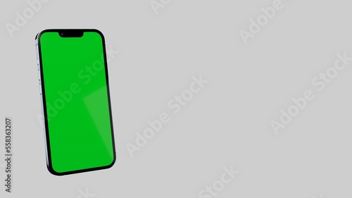 Creative smartphone mockup with chromakey screen. Illustration suitable for app or website promotion.