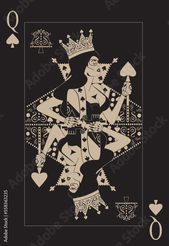 Queen of Clubs card
