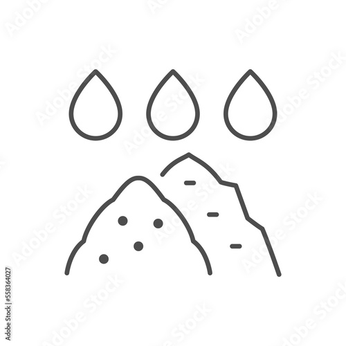 Adding water to mix line icon