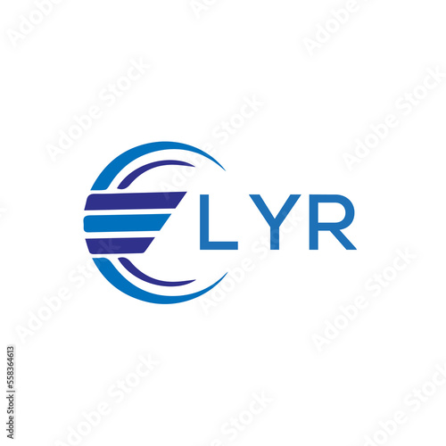 LYR letter logo. LYR blue image on white background. LYR vector logo design for entrepreneur and business. LYR best icon.		
 photo
