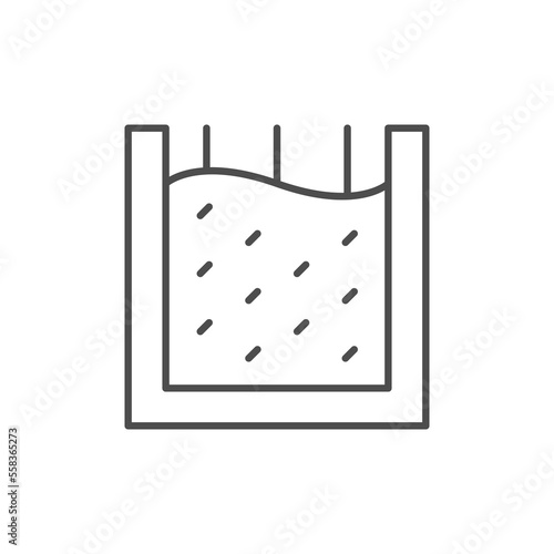Construction formwork line outline icon
