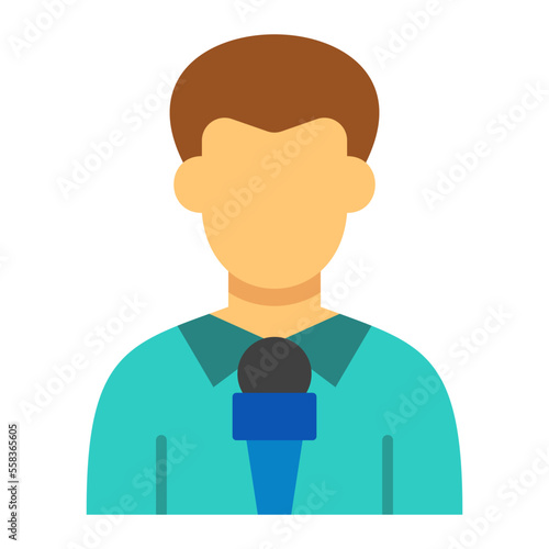 Journalist Flat Icon