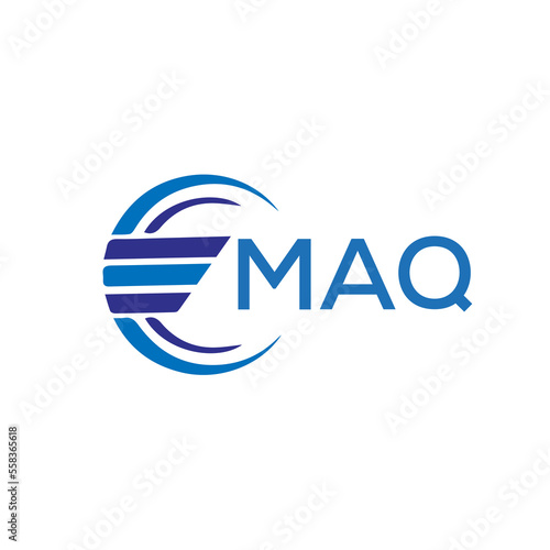 MAQ letter logo. MAQ blue image on white background. MAQ vector logo design for entrepreneur and business. MAQ best icon.		
 photo