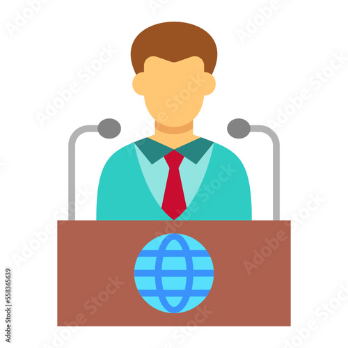 Conference Flat Icon