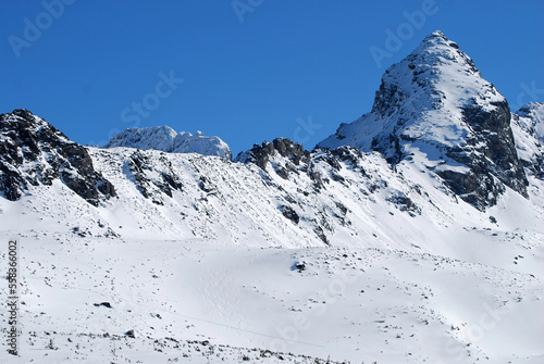 Kościelec, Tatry, góry, zima, śnieg, TPN, 