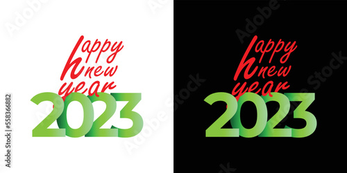 Happy New Year 2023 Green Gradient Designs