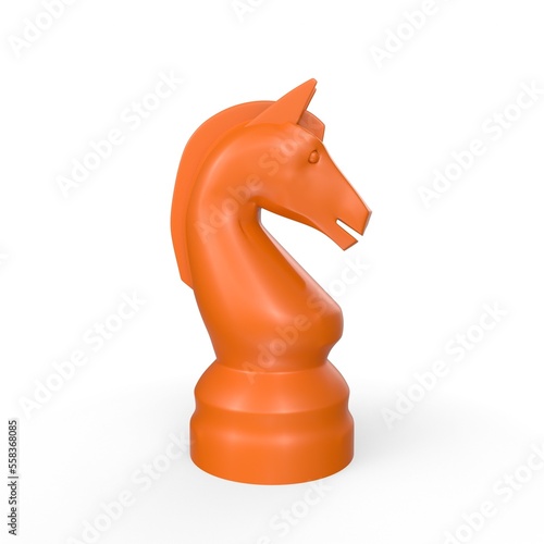 Chess horse isolated on background