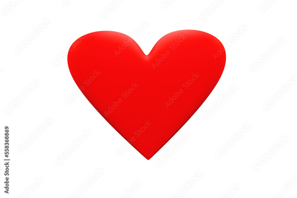 Heart health icon, cartoon ,3D, love you 