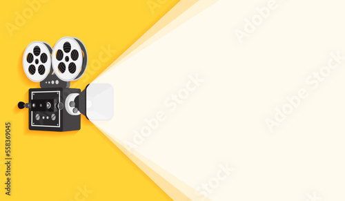 Movie time concept. Cinema banner design