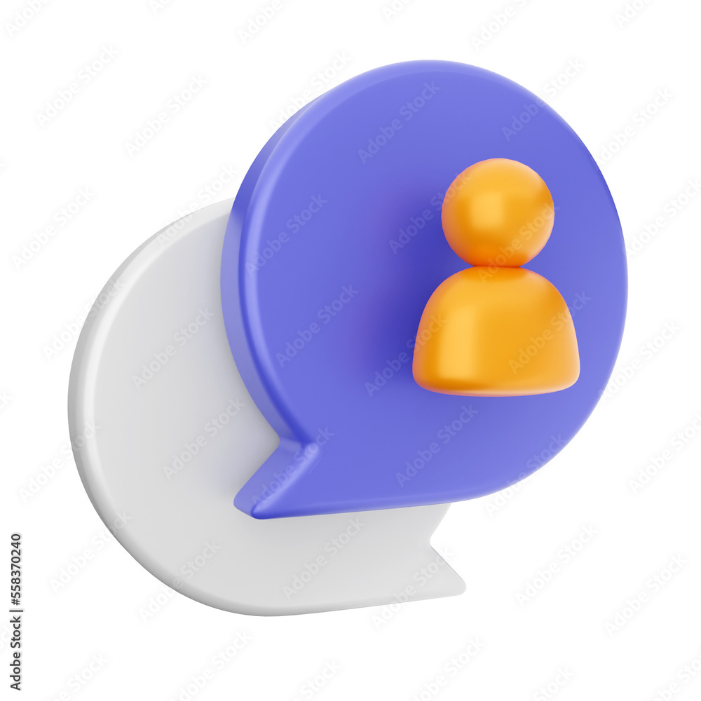 3d chat bubble comment icon illustration render 3d chat bubble comment icon illustration render